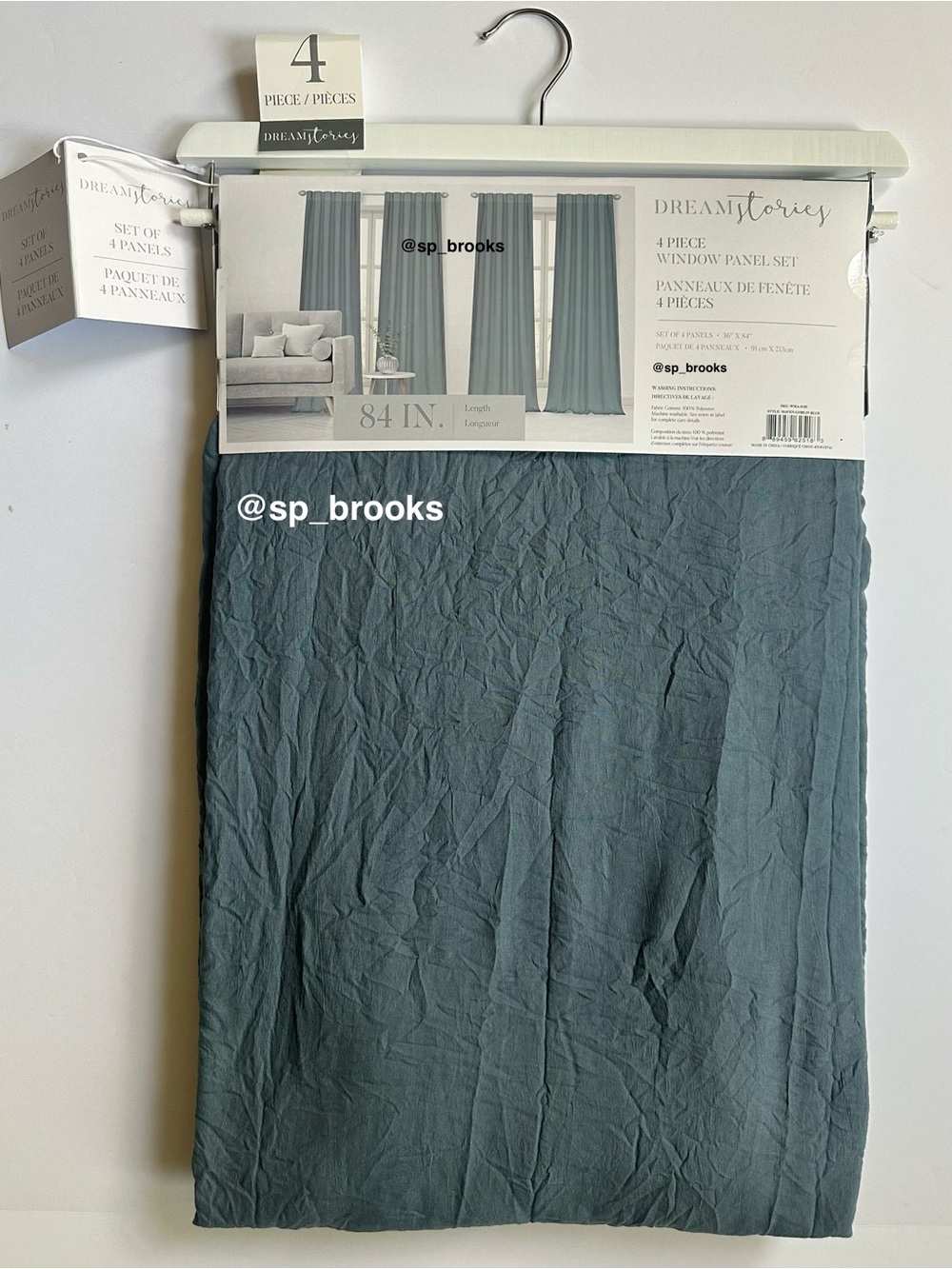 🎁4PC Dream Stories Window Panel Drape Set - Goblin Blue 36x84”